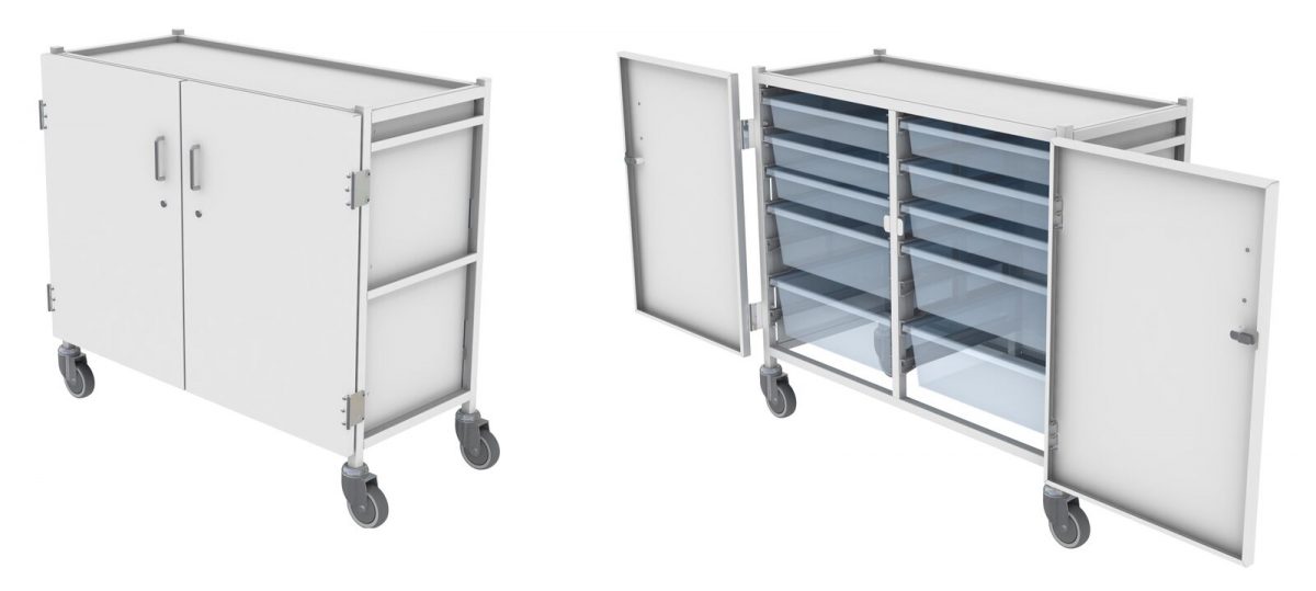Double Trolley, Door Locks MST039 Shuttleworth Medical